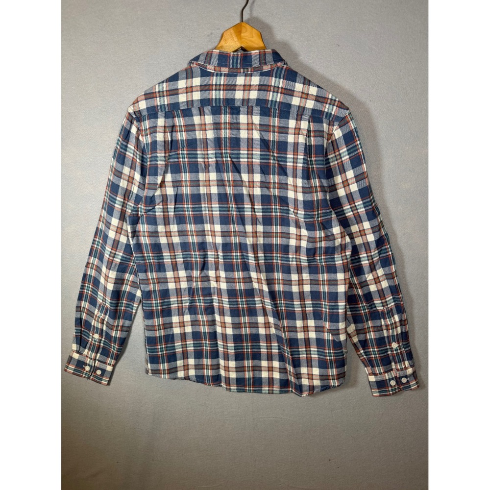 The Normal Brand Mountain Overshirt Mineral Blue Plaid Cotton Flannel Mens M NWT - Picture 3 of 7